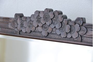 ビンテージ　中古 軽井沢彫りドレッサー(鏡台)