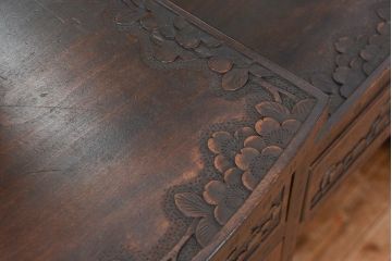ビンテージ　中古 軽井沢彫りドレッサー(鏡台)