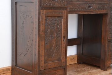 ビンテージ　中古 軽井沢彫りドレッサー(鏡台)