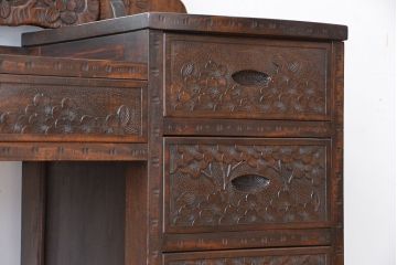 ビンテージ　中古 軽井沢彫りドレッサー(鏡台)