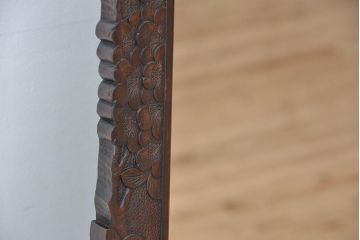 アンティーク雑貨　★ビンテージ　中古軽井沢彫り姿見(ミラー、鏡)