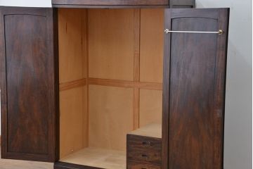 ビンテージ　中古 軽井沢彫りワードローブ(洋服箪笥、洋服タンス)