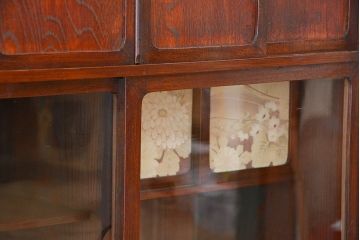 レトロ家具　昭和レトロ　二段重ね茶箪笥