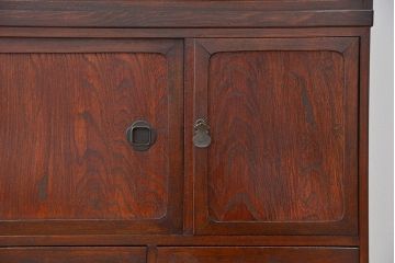 レトロ家具　昭和レトロ　二段重ね茶箪笥