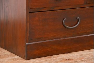 レトロ家具　昭和レトロ　二段重ね茶箪笥