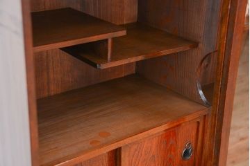 レトロ家具　昭和レトロ　二段重ね茶箪笥