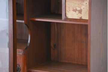 レトロ家具　昭和レトロ　二段重ね茶箪笥