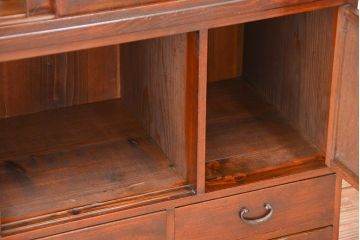 レトロ家具　昭和レトロ　二段重ね茶箪笥