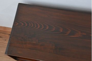 レトロ家具　昭和レトロ　二段重ね茶箪笥