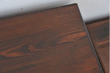 レトロ家具　昭和レトロ　二段重ね茶箪笥