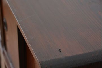 レトロ家具　昭和レトロ　二段重ね茶箪笥
