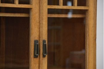 アンティーク家具　アンティーク　古いナラ材の上質な本箱(ブックケース、本棚)