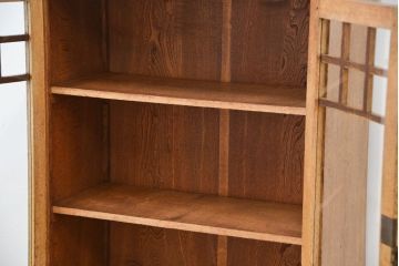 アンティーク家具　アンティーク　古いナラ材の上質な本箱(ブックケース、本棚)