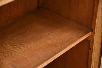 アンティーク家具　アンティーク　古いナラ材の上質な本箱(ブックケース、本棚)