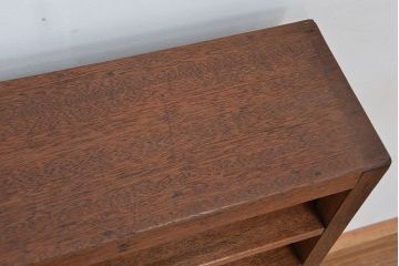 レトロ家具　★昭和レトロ　シンプルな薄型飾り棚(本棚)