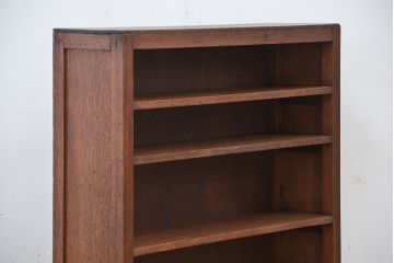 レトロ家具　★昭和レトロ　シンプルな薄型飾り棚(本棚)