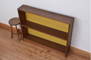 レトロ家具　昭和レトロ　シンプルなペイント薄型飾り棚(1)(本棚)