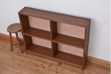 レトロ家具　昭和レトロ　シンプルなペイント薄型飾り棚(2)(本棚)