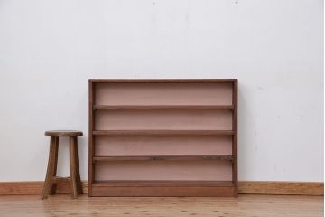 レトロ家具　昭和レトロ　シンプルなペイント薄型飾り棚(3)(本棚)