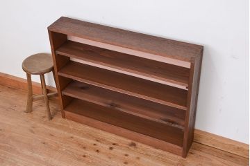 レトロ家具　昭和レトロ　シンプルなペイント薄型飾り棚(3)(本棚)