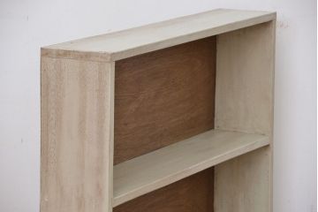 レトロ家具　昭和レトロ　シンプルなペイント薄型飾り棚(4)(本棚)