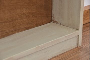 レトロ家具　昭和レトロ　シンプルなペイント薄型飾り棚(4)(本棚)