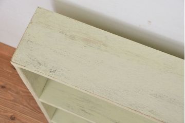 レトロ家具　昭和レトロ　シンプルなペイント薄型飾り棚(5)(本棚)