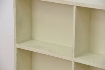 レトロ家具　昭和レトロ　シンプルなペイント薄型飾り棚(5)(本棚)
