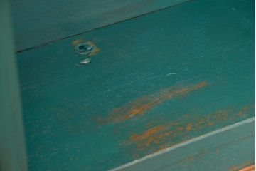 レトロ家具　昭和レトロ　シンプルなペイント薄型飾り棚(7)(本棚)