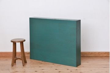 レトロ家具　昭和レトロ　シンプルなペイント薄型飾り棚(7)(本棚)