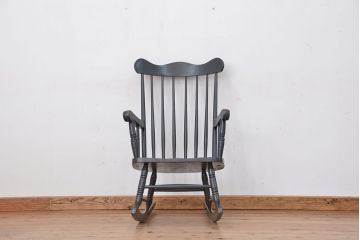 ★中古　1980年頃　アンティークペイントロッキングチェア