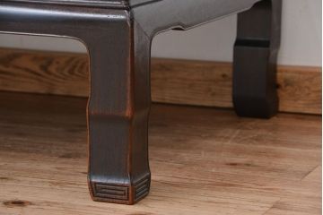 アンティーク家具　古民具・骨董　古い唐木材の大振りな座卓(テーブル、机)