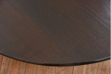 アンティーク家具　アンティーク　古い栓材の丸型ちゃぶ台(1)(テーブル、机)