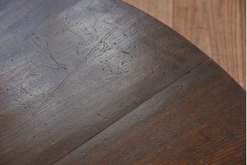 アンティーク家具　アンティーク　古い栓材の丸ちゃぶ台(テーブル・机)