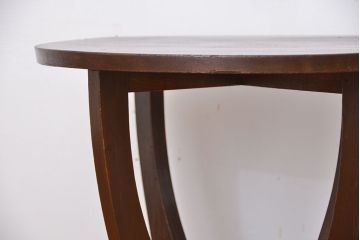 レトロ家具　昭和レトロ　小振りなカフェテーブル(ラウンドテーブル、コーヒーテーブル、サイドテーブル、センターテーブル)