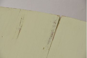 アンティーク家具　折り畳み式アンティークペイント丸テーブル(1)(机)