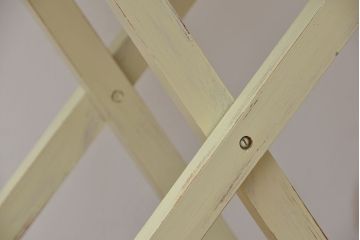 アンティーク家具　折り畳み式アンティークペイント丸テーブル(1)(机)