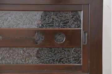 アンティーク家具　アンティーク　味わい深い水屋箪笥ローボード(1)(テレビボード、食器棚、テレビ台、キャビネット、収納棚)