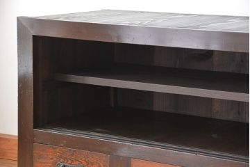 アンティーク家具　アンティーク　味わい深い水屋箪笥ローボード(2)(テレビボード、食器棚、テレビ台、キャビネット、収納棚)