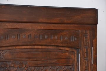 ビンテージ　中古　軽井沢彫り二段重ね　整理箪笥(チェスト、タンス)