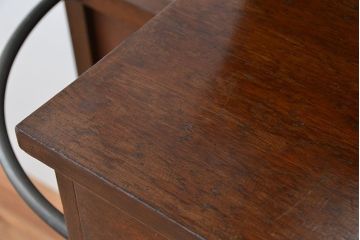 アンティーク家具　大正ロマン　古い洋館のナラ材ポールハンガー(ポールスタンド、傘立て、帽子掛け)