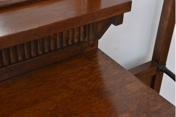 アンティーク家具　大正ロマン　古い洋館のナラ材ポールハンガー(ポールスタンド、傘立て、帽子掛け)