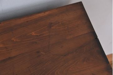 レトロ家具　アンティーク　結霜ガラス入りのレトロな収納棚(下駄箱)