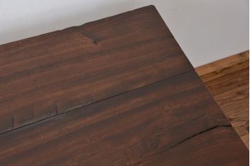 アンティーク家具　アンティークペイント　使い込まれた作業台(ダイニングテーブル、机)