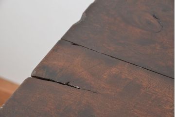アンティーク家具　アンティークペイント　使い込まれた作業台(ダイニングテーブル、机)