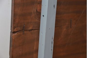 アンティーク家具　アンティークペイント　使い込まれた作業台(ダイニングテーブル、机)