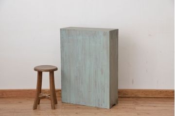 アンティーク家具　アンティークペイント　ネームプレート付き12杯引き出し(ドロワー)