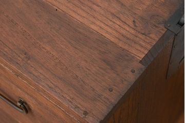 レトロ家具　昭和レトロ　鉄脚付きローチェスト(ローボード)