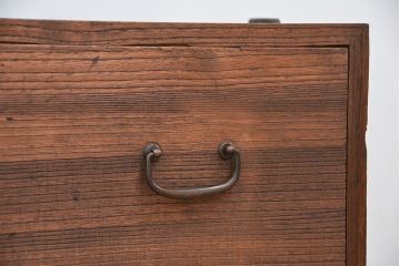 レトロ家具　昭和レトロ　鉄脚付きローチェスト(ローボード)