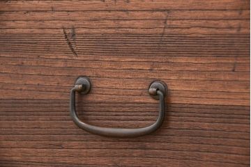 レトロ家具　昭和レトロ　鉄脚付きローチェスト(ローボード)
